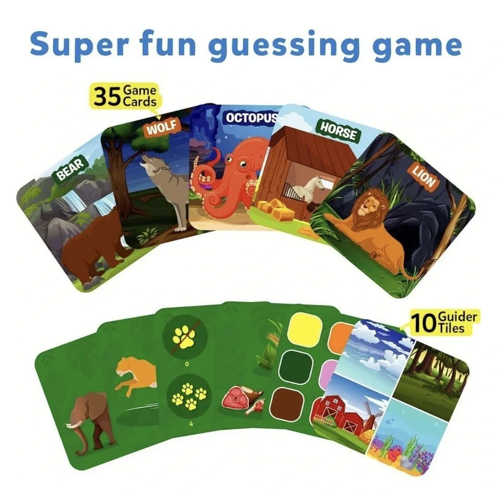 Skillmatics Guess in 10‎ Animal Kingdom Card Game Ages 6+
